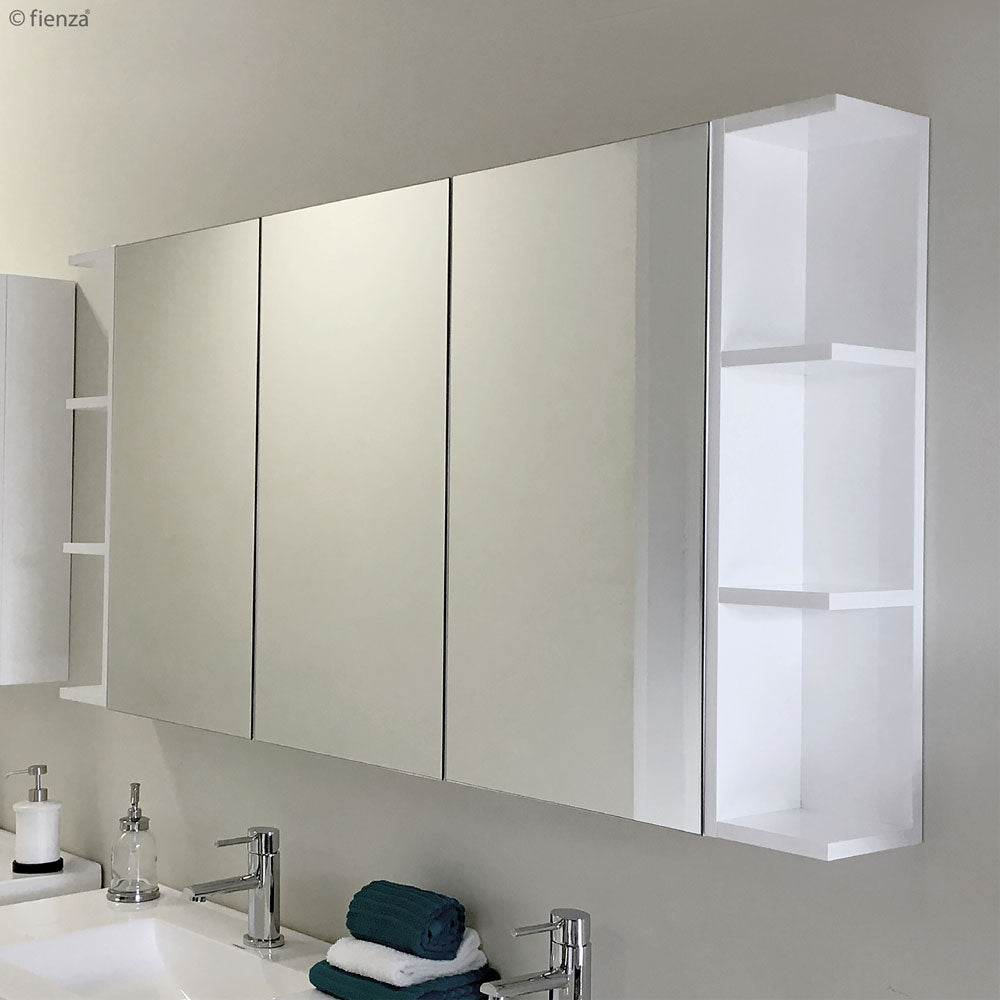 Fienza Pencil Edge Mirror Cabinet with 2 Side Shelves