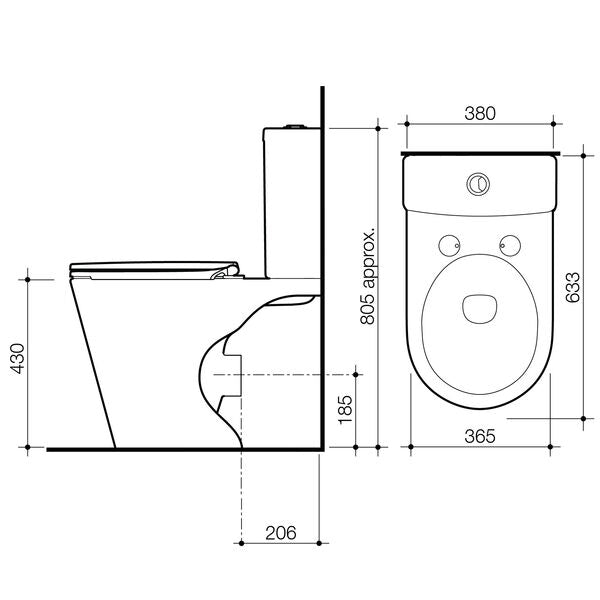 Stylus Origin Back to Wall Rimless Suite