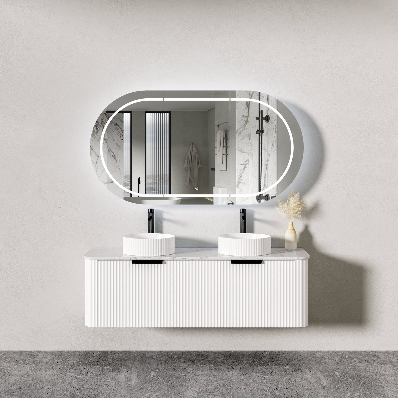 PIAZA Wall Hung Vanity - Blue Bathware