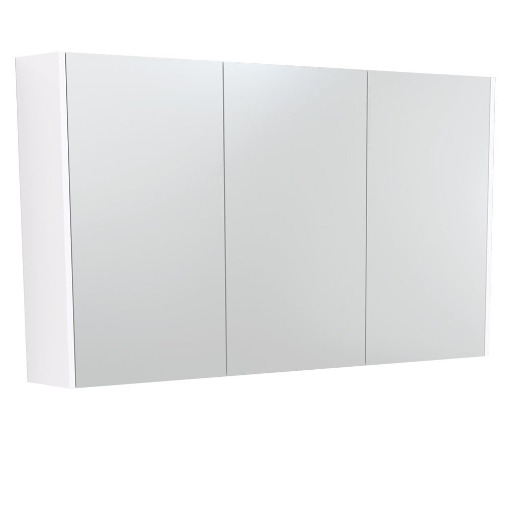 Mirror Cabinet with Side Panels, 1200mm, Gloss White