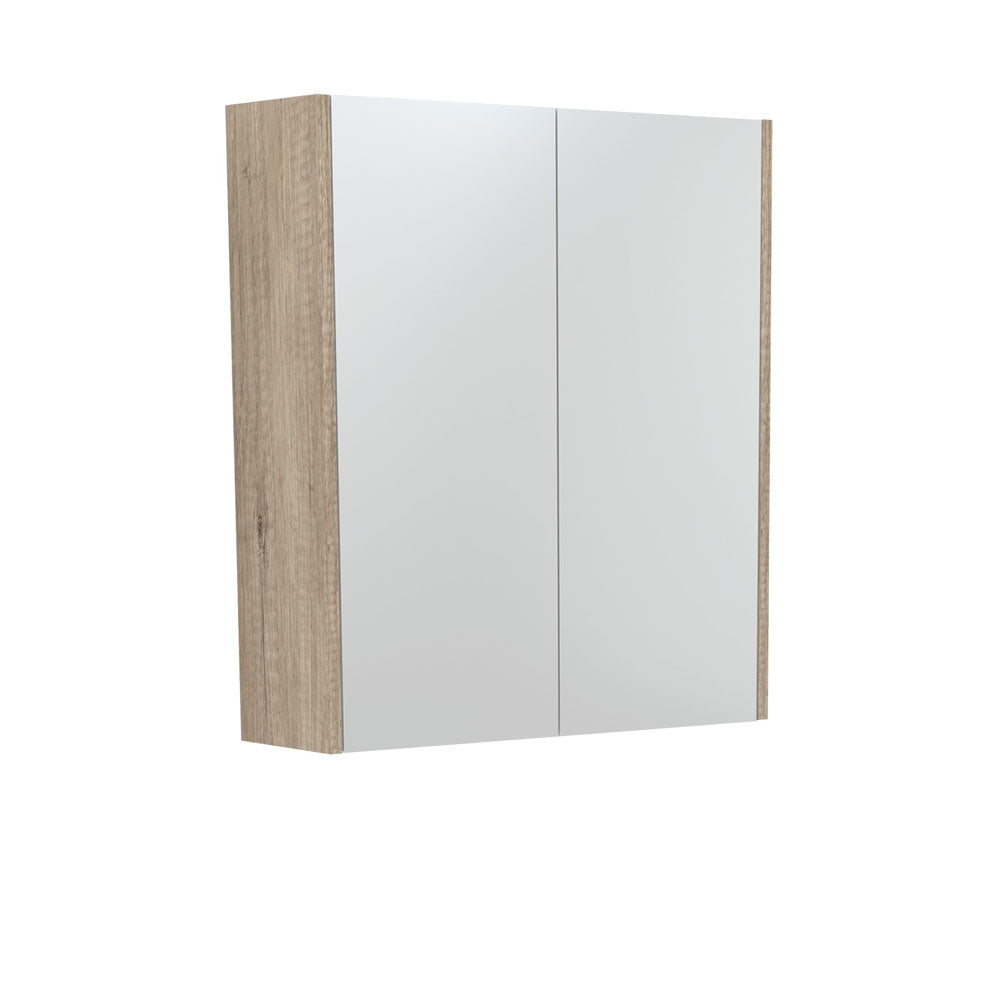 Mirror Cabinet with Side Panels, 600mm, Scandi Oak