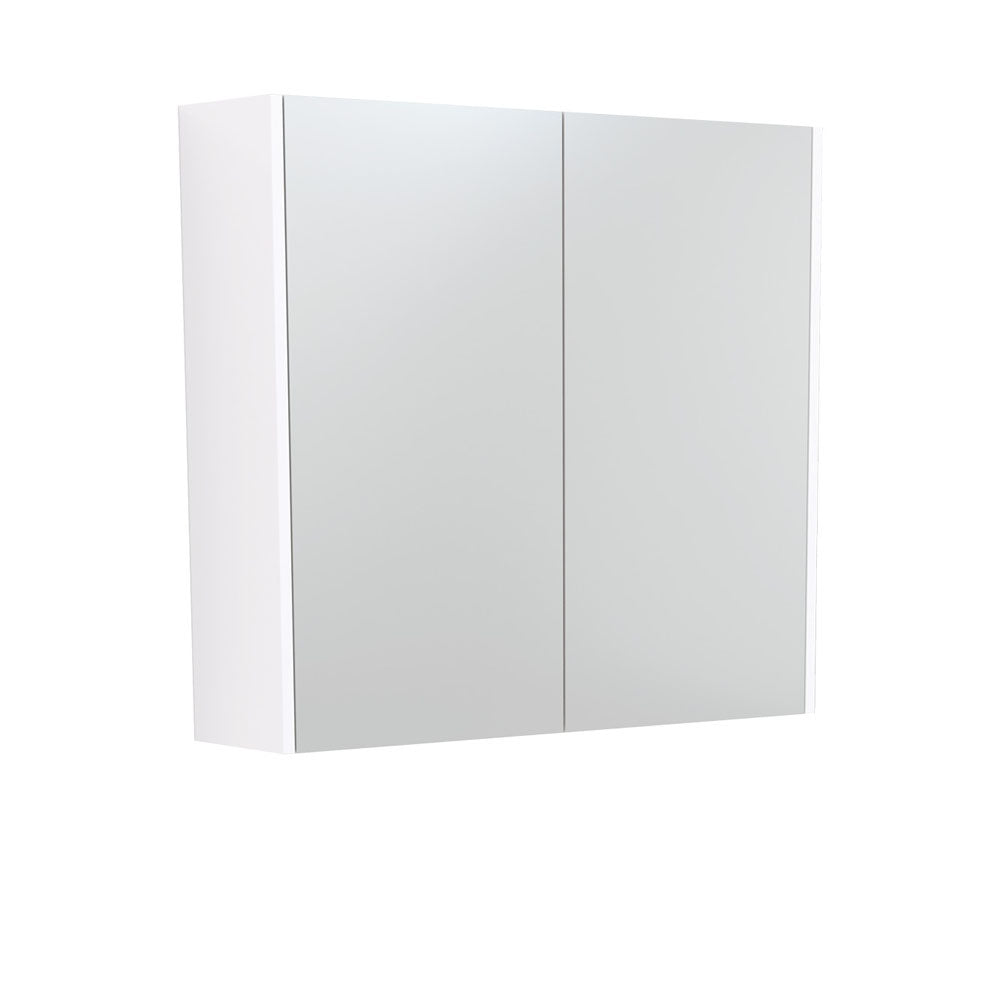 Mirror Cabinet with Side Panels, 750mm, Gloss White