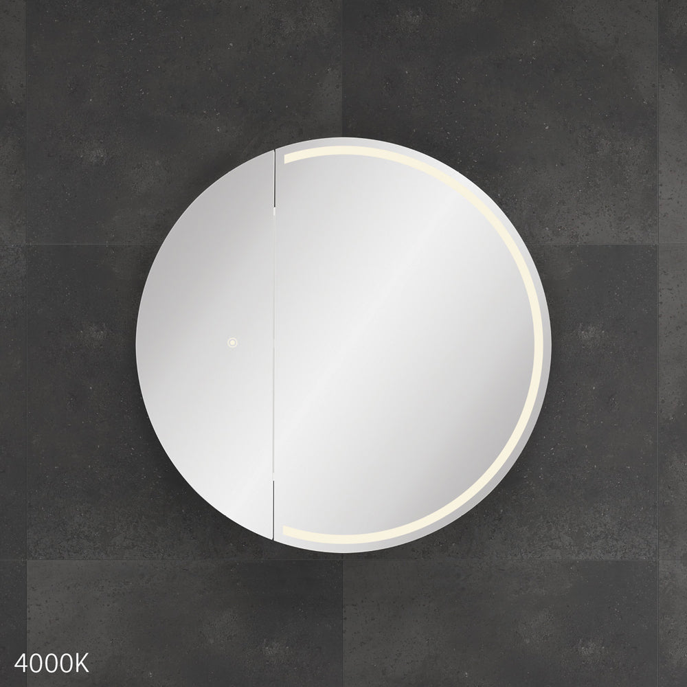 Fienza Round Split LED Mirror Cabinet