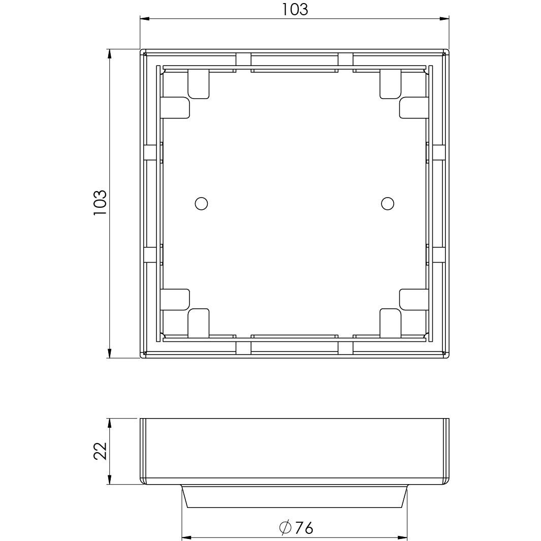 Phoenix Phoenix Point Drain TI 100mm Outlet 76mm