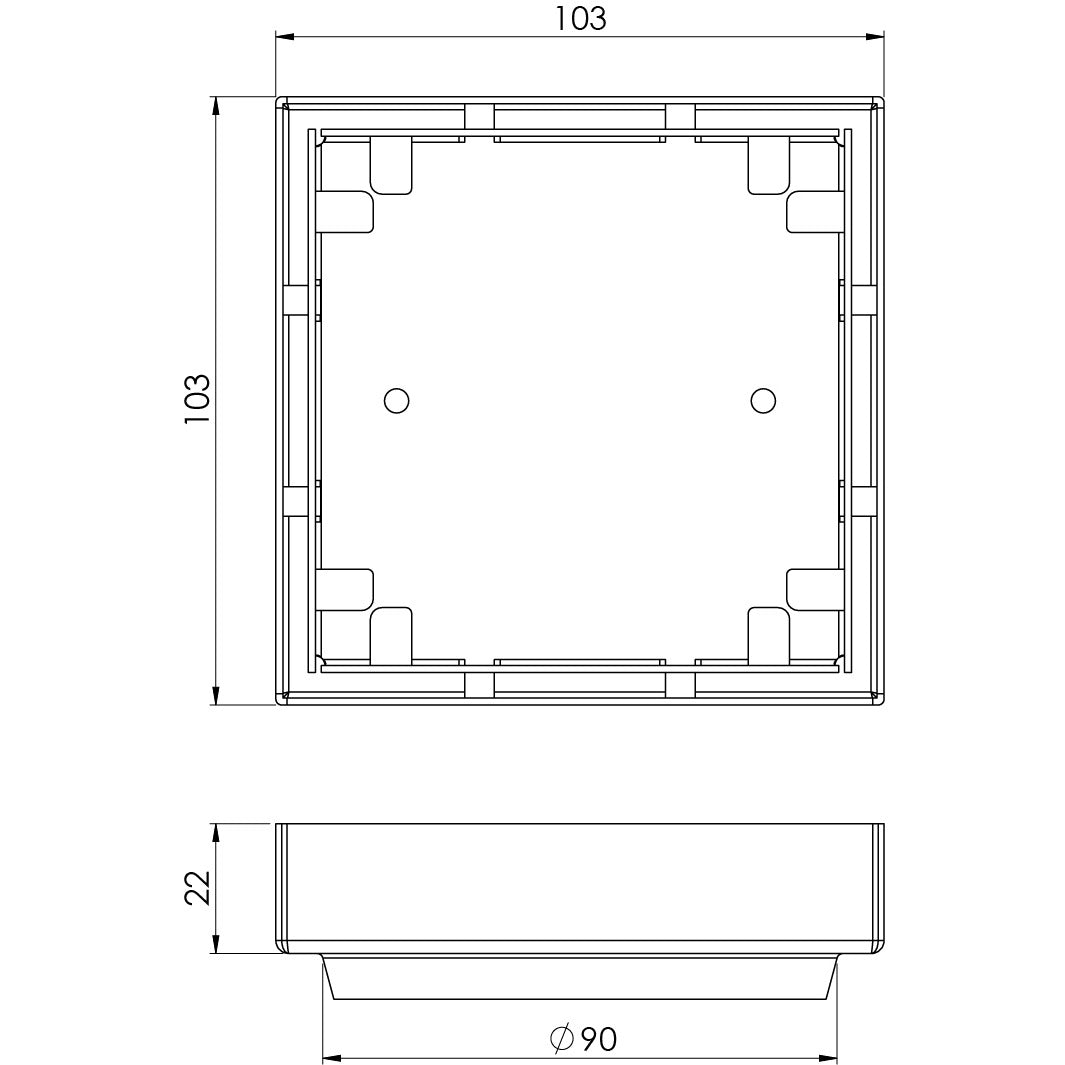 Phoenix Phoenix Point Drain TI 100mm Outlet 90mm