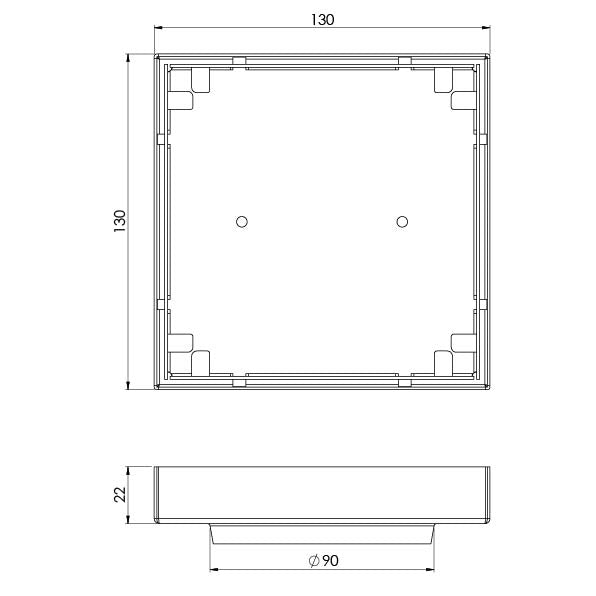 Phoenix Phoenix Point Drain TI 130mm Outlet 90mm