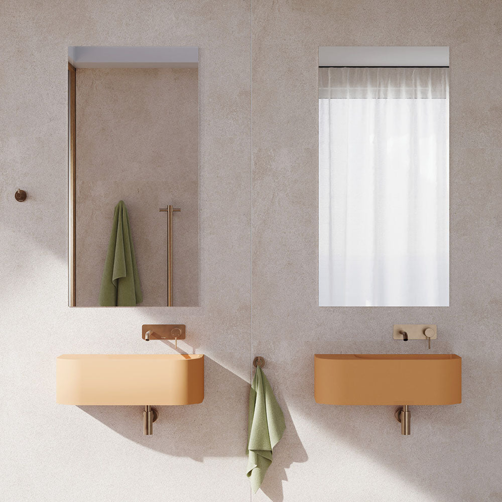 Fienza Blanca Concrete Wall Basin, Tuscan
