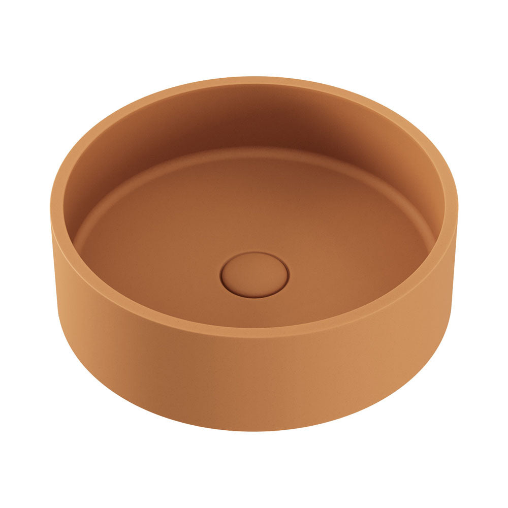 Fienza Jada Round Concrete Above Counter Basin, Tuscan