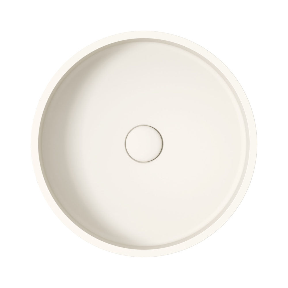 Fienza Jada Round Concrete Above Counter Basin, Warm White
