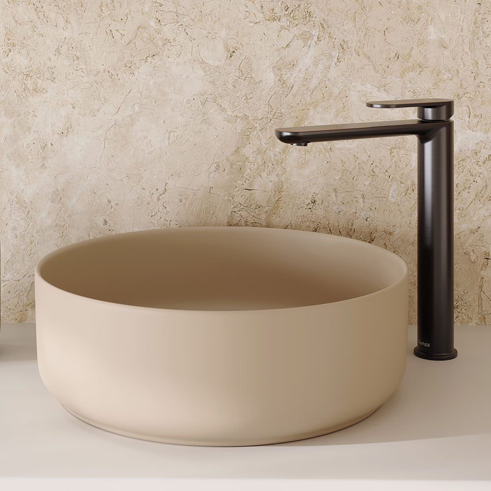 Fienza Reba Above Counter Basin, Matte Khaki