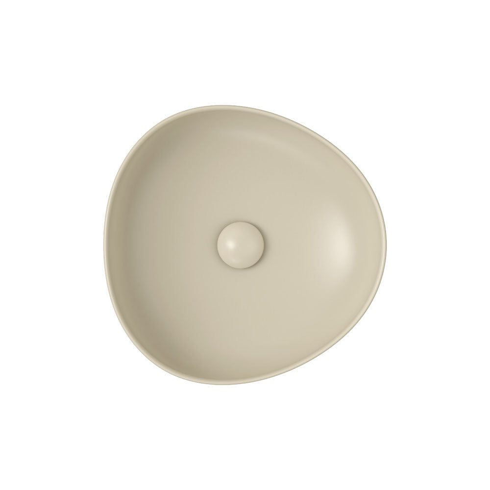 Fienza Pebble Small Above Counter Basin, Matte Khaki