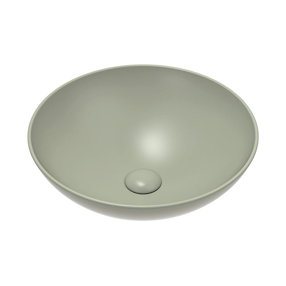 Fienza Aluca Above Counter Basin, Matte Olive