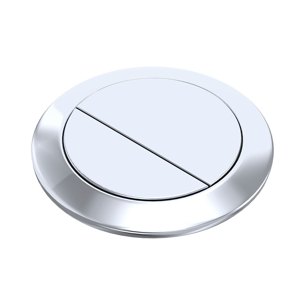 Fienza Back to Wall Round Toilet Flush Buttons - Chrome