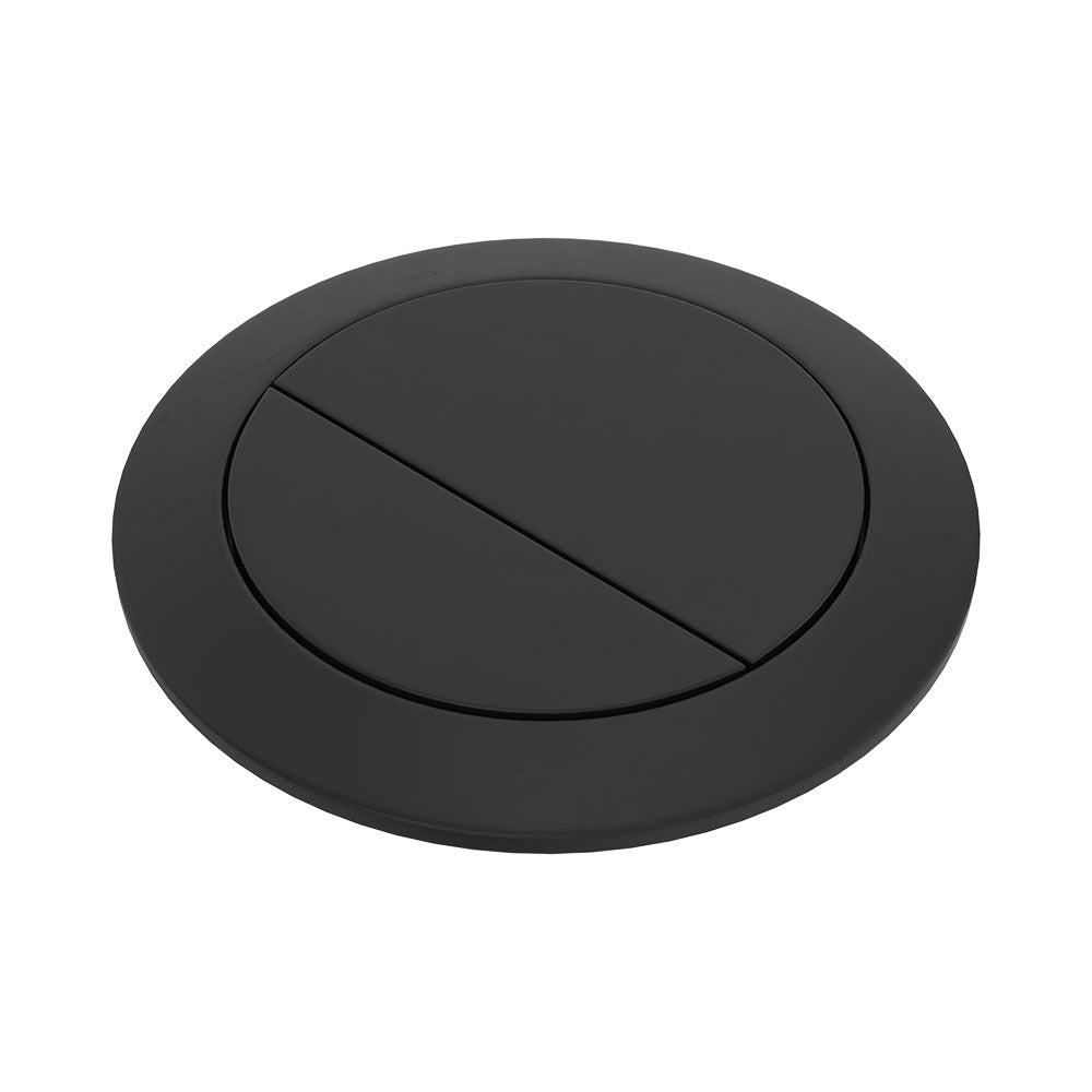 Fienza Back to Wall Round Toilet Flush Buttons - Matte Black