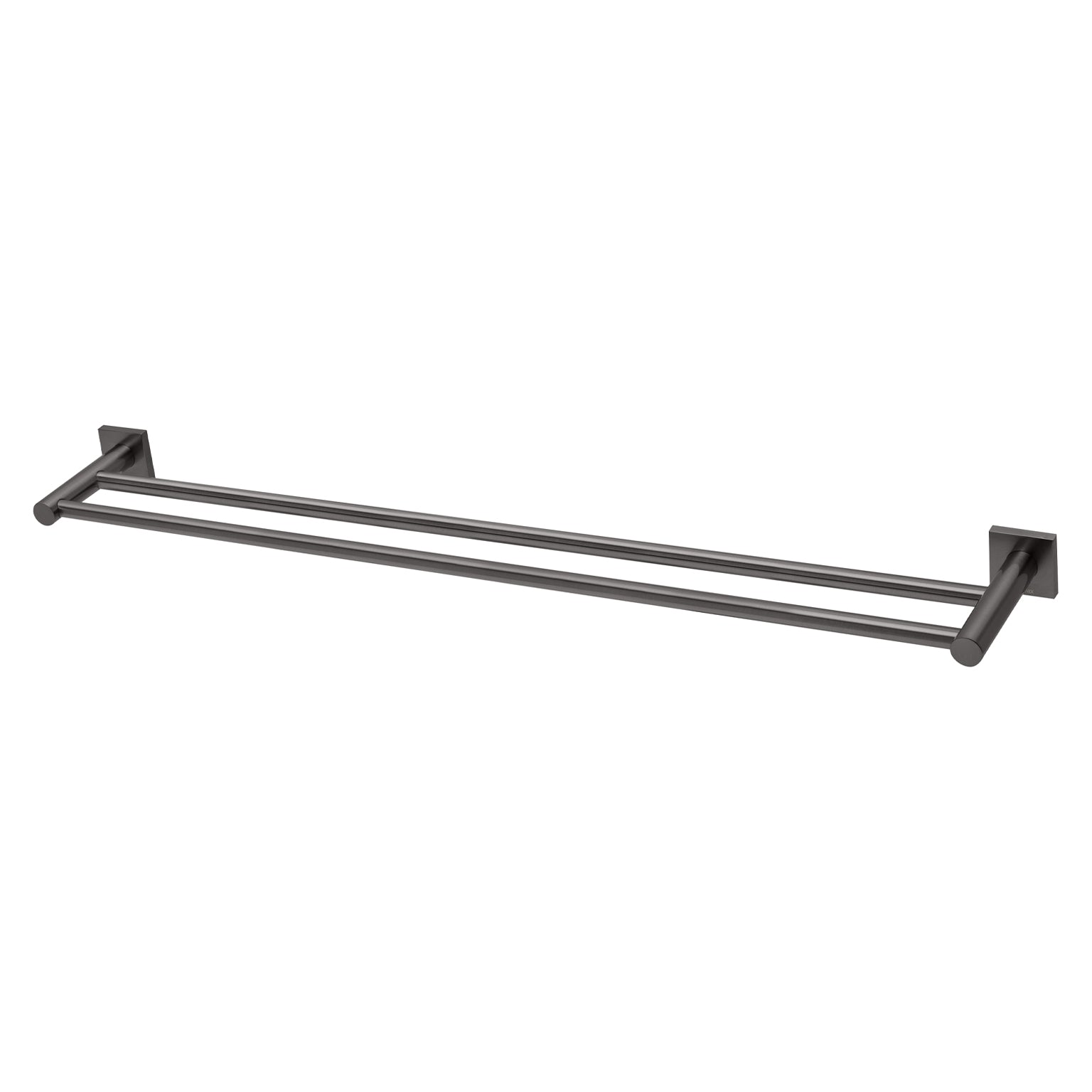 Phoenix Radii Double Towel Rail 800mm Square Plate