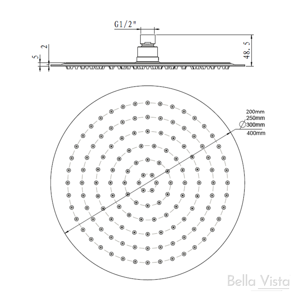 Bella Vista Mica Shower Head