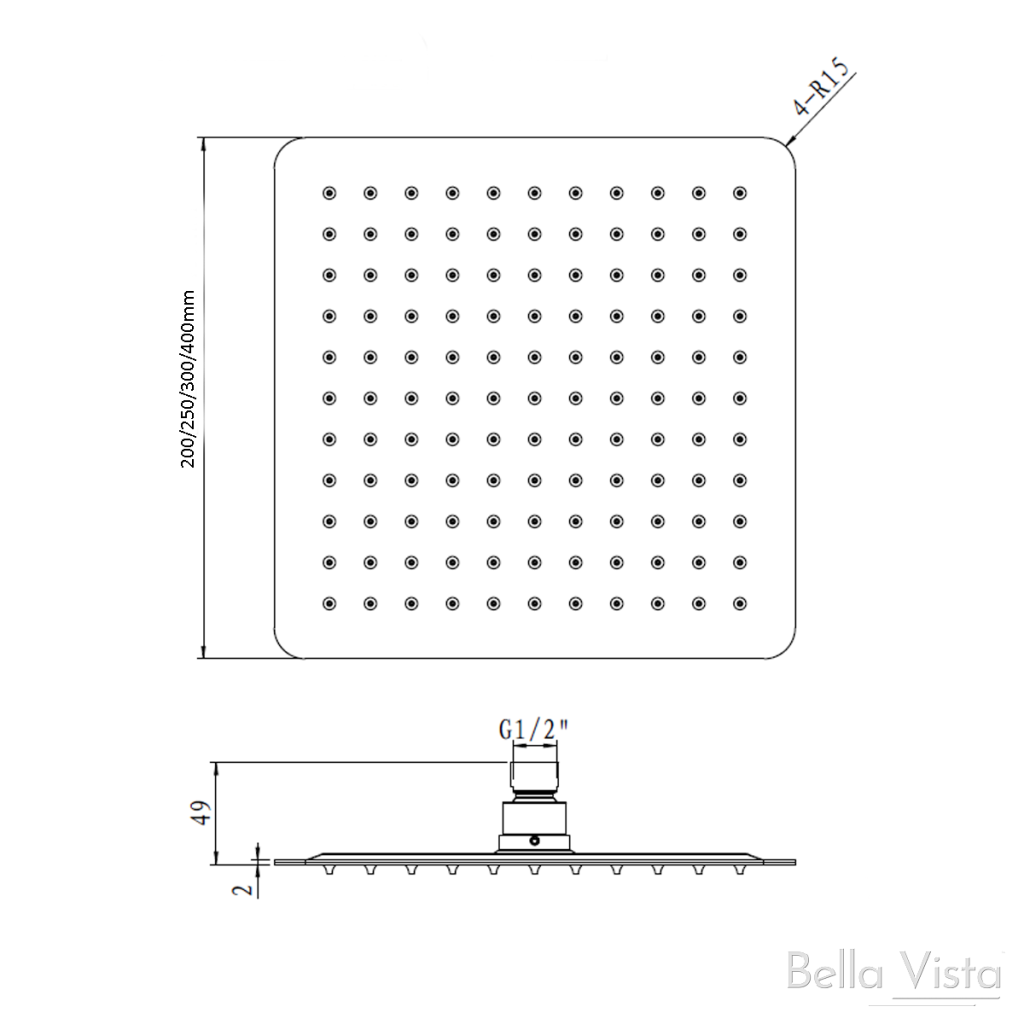 Bella Vista Cresta Shower Head