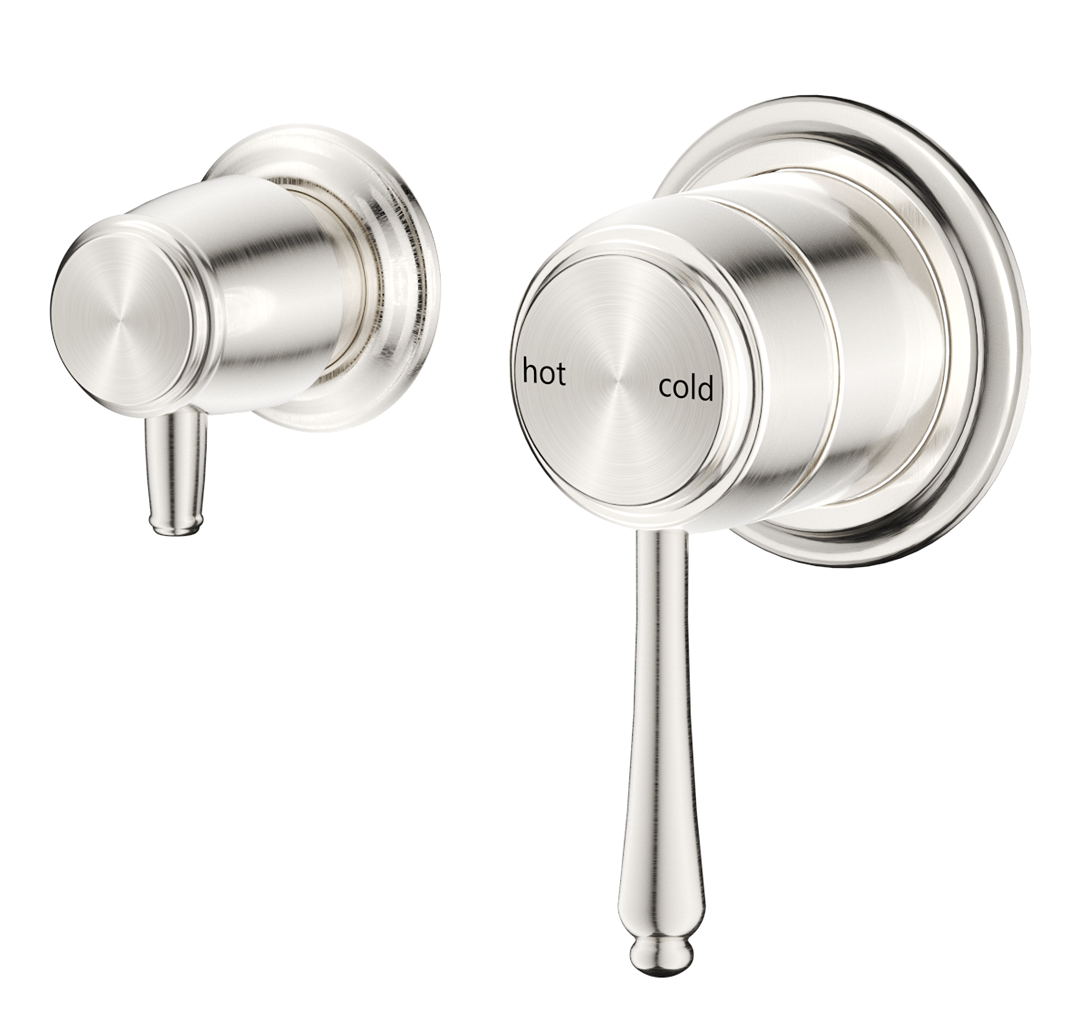 Bella Vista Mica Heritage Shower Mixer Diverter - Sideways - Trim Kit Only - Brushed Nickel