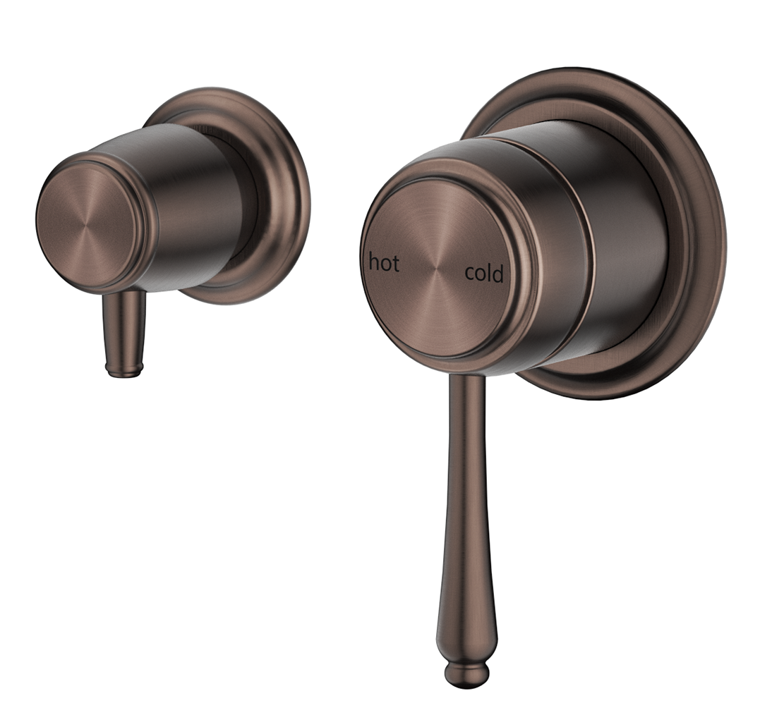 Bella Vista Mica Heritage Shower Mixer Diverter - Sideways - Trim Kit Only - Dusk Bronze