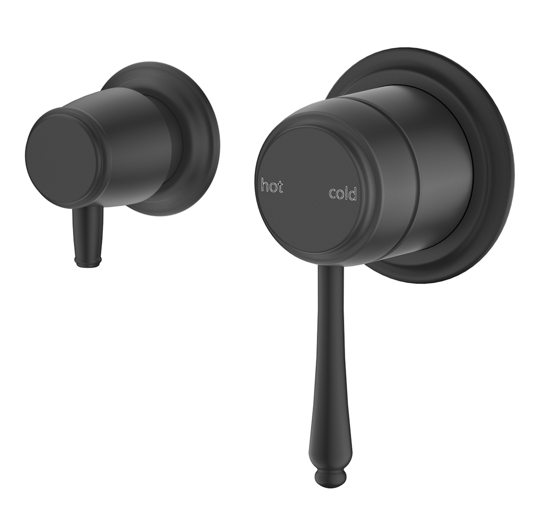 Bella Vista Mica Heritage Shower Mixer Diverter - Sideways - Trim Kit Only - Black