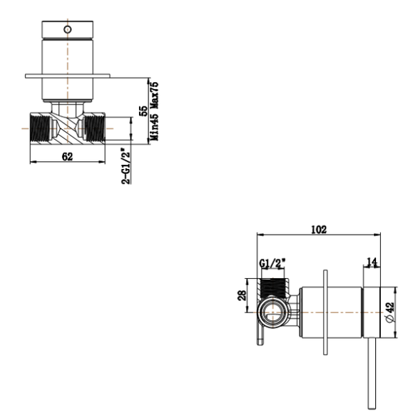 Bella Vista Mica Shower Mixer - BODY