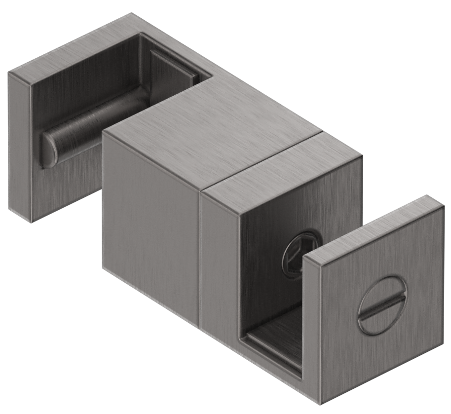Bella Vista Shower Screen Sliding Floor Bracket - Gun Metal