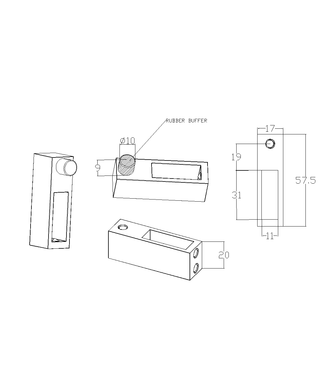 Bella Vista Shower Screen Sliding L-Wall Bracket