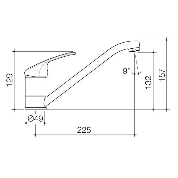 Stylus Tasman Sink Mixer - Lead Free