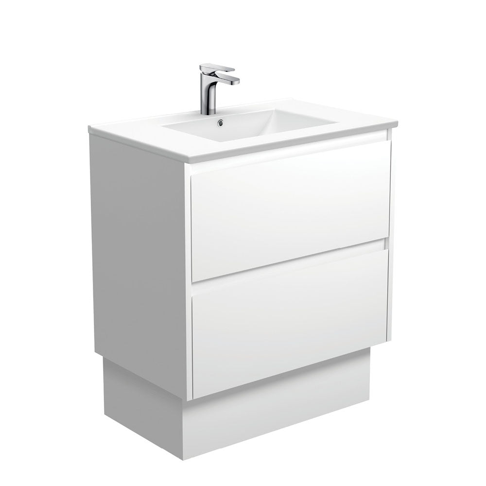 Fienza Dolce Amato 750mm Satin White Basin - Satin White Vanity