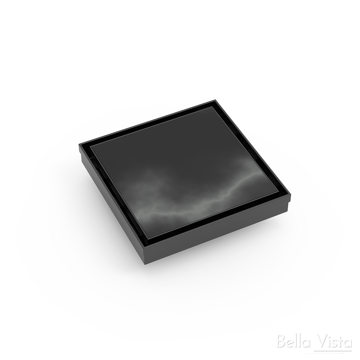 Bella Vista Project Shower Grate – Mini Tile Insert | Matte Black