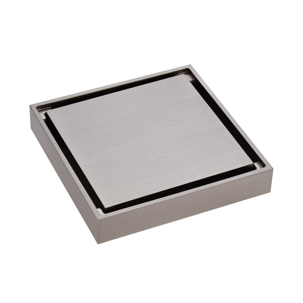 Fienza Square Tile 2-in-1 Floor Waste, 88mm Outlet - Brushed Nickel
