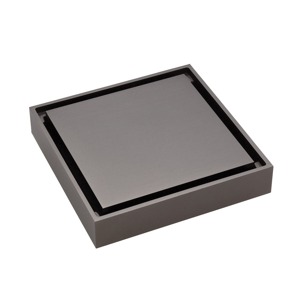 Fienza Square Tile 2-in-1 Floor Waste, 88mm Outlet - Gun Metal