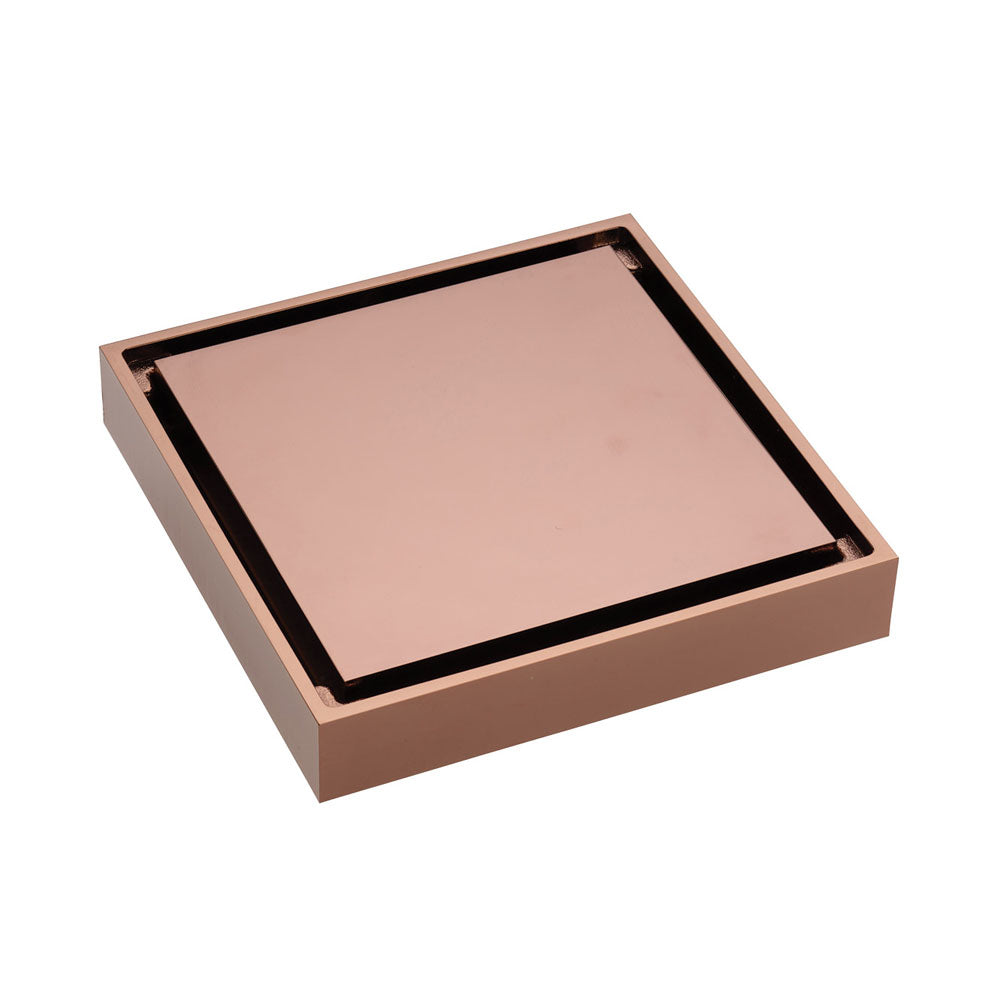 Fienza Square Tile 2-in-1 Floor Waste, 88mm Outlet - Rose Gold