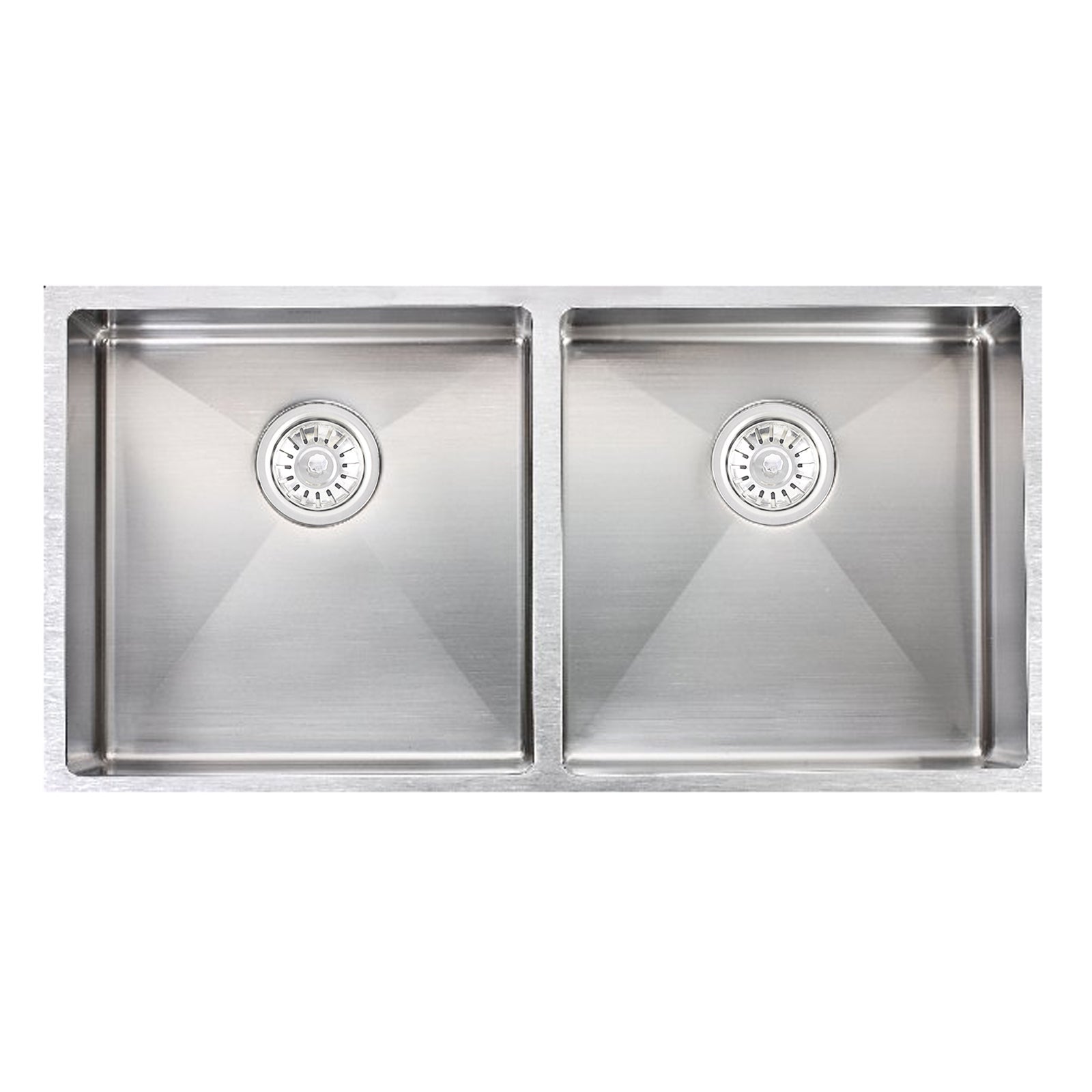 Hand-made Double Kitchen Sink(Round Edges) | 865 x 440 x 190mm