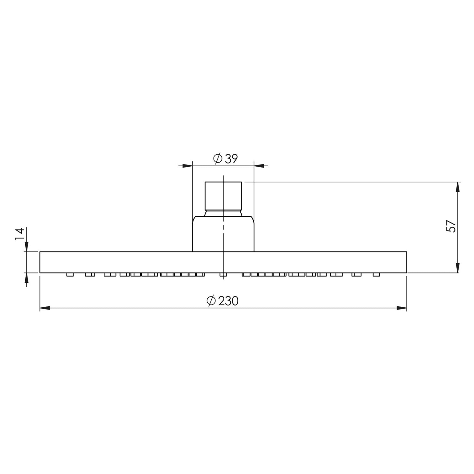 Phoenix Vivid Shower Rose 230mm Round