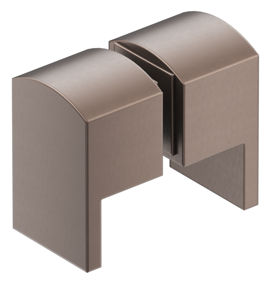 Bella Vista Shower Screen Handle - Square Lever - Dusk Bronze