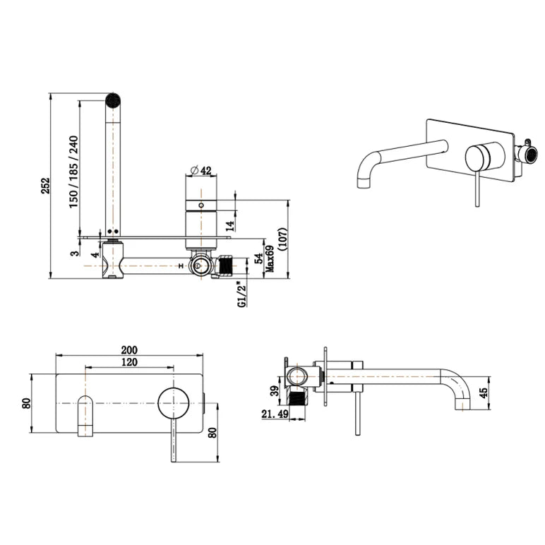 Bella Vista Mica 8-Piece Bathroom Package - Dusk Bronze
