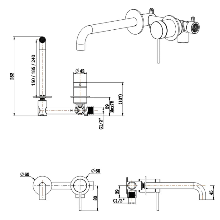 Bella Vista Mica 8-Piece Bathroom Package - Chrome