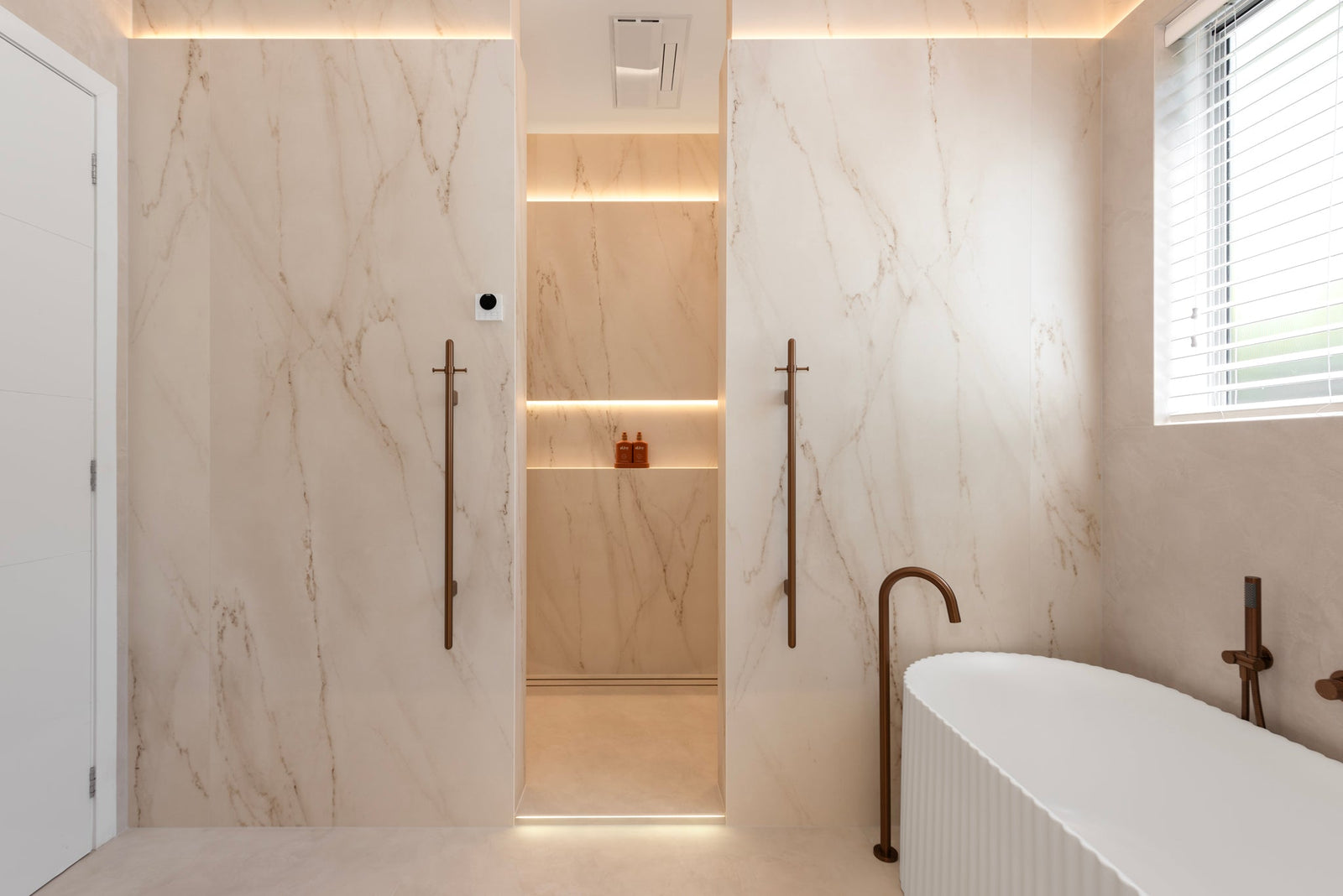 Meir Heated Vertical Towel Rail