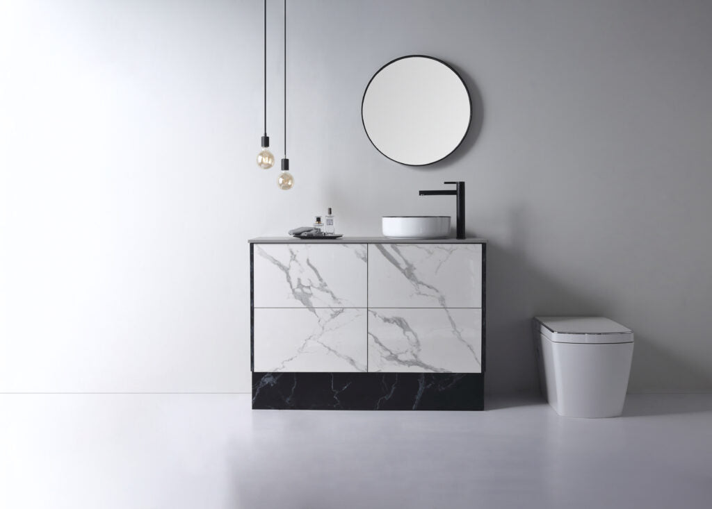 Aulic Dove Above Counter Basin Gloss White with Black Edge