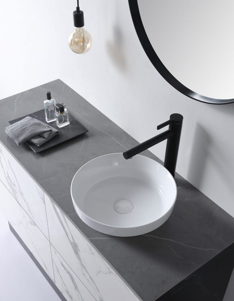 Aulic Gardinier Semi Inset Basin Gloss White
