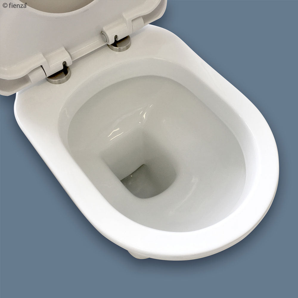 Fienza RAK Washington White Close-Coupled Toilet Suite, Alpine White with P-Trap