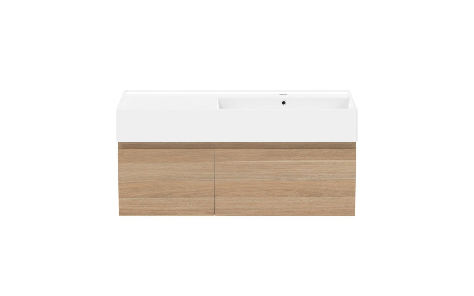 ADP Capri Wall Hung Vanity 1000mm right offset bowl, front view