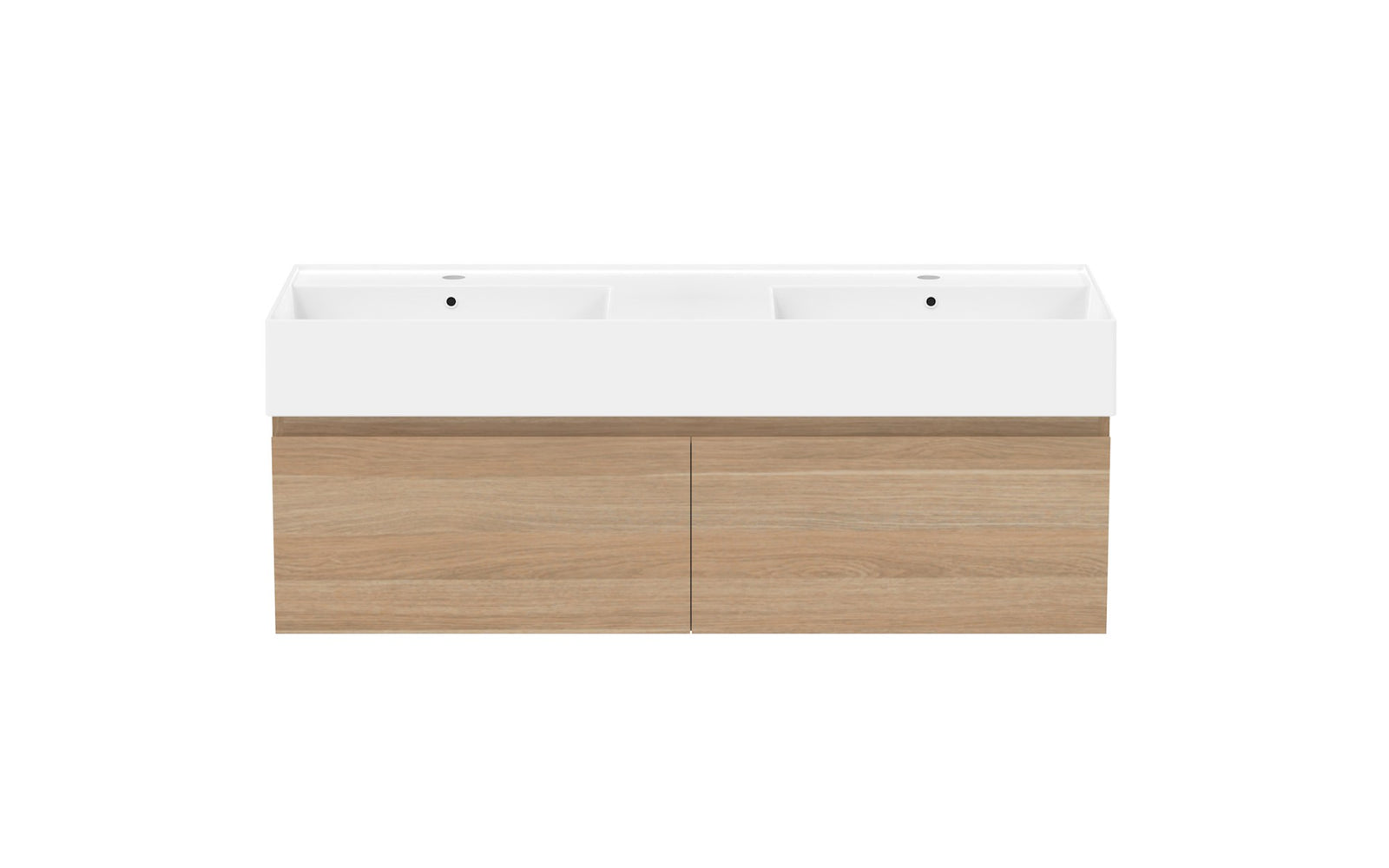 ADP Capri Wall Hung Vanity 1200mm double bowl, front view
