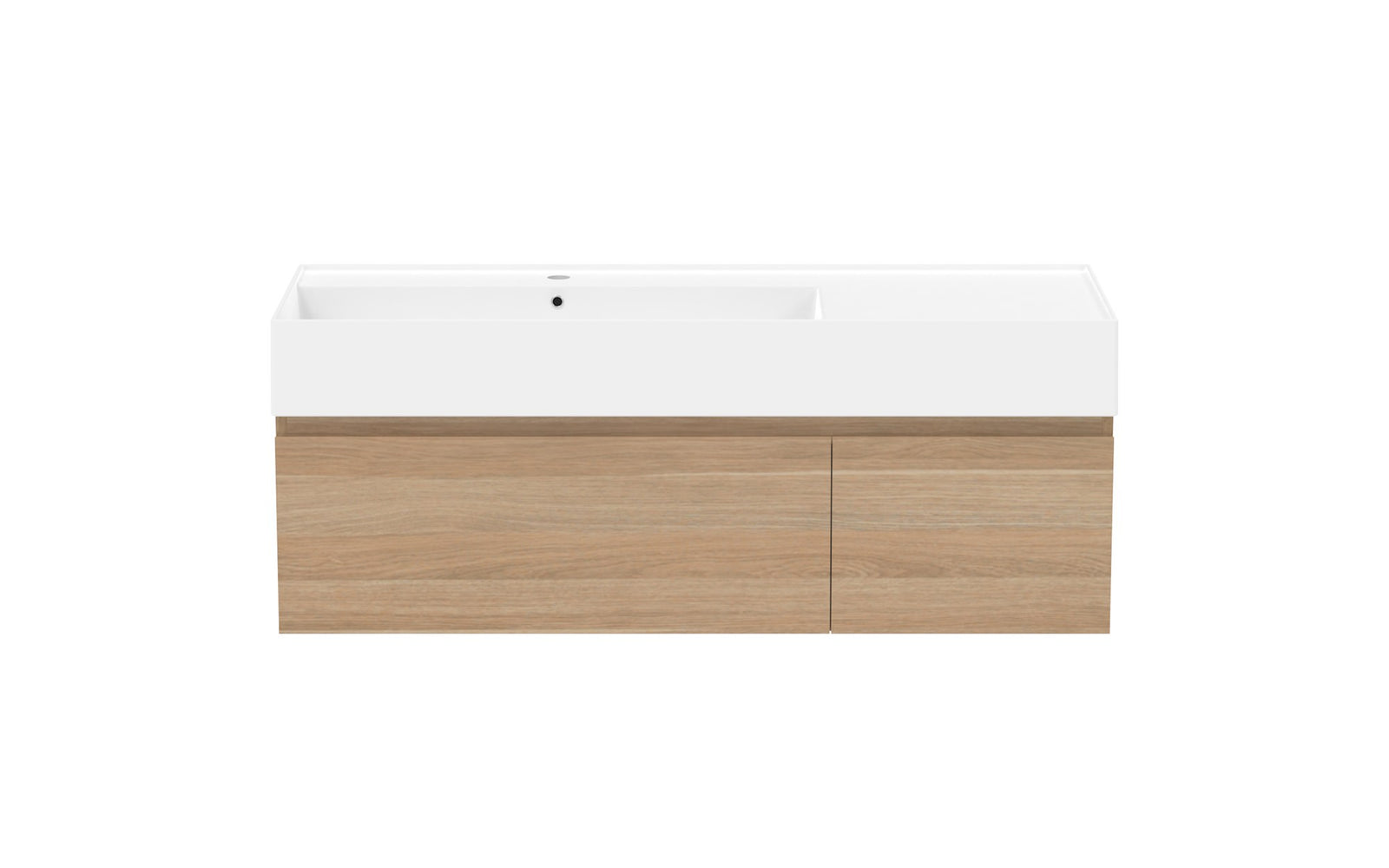 ADP Capri Wall Hung Vanity 1200mm left offset bowl, front view