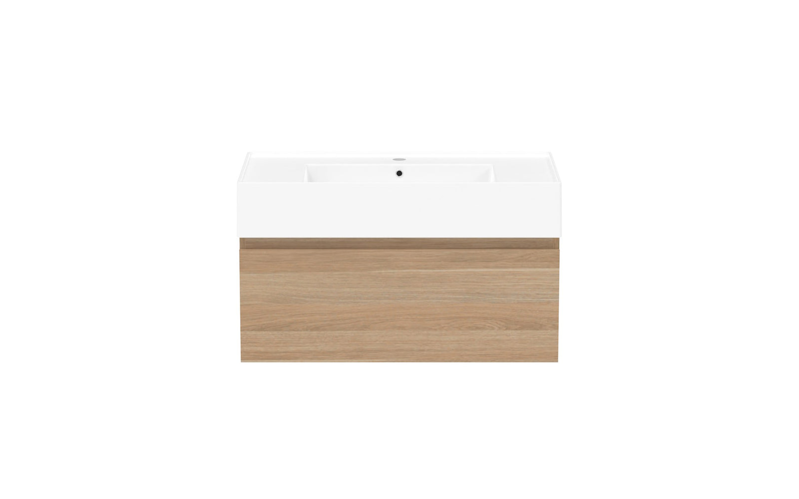 ADP Capri Wall Hung Vanity 800mm centre bowl, front view