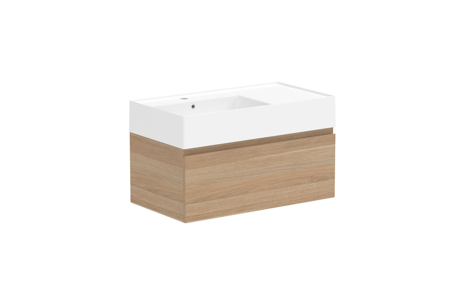 ADP Capri Wall Hung Vanity 800mm left offset bowl