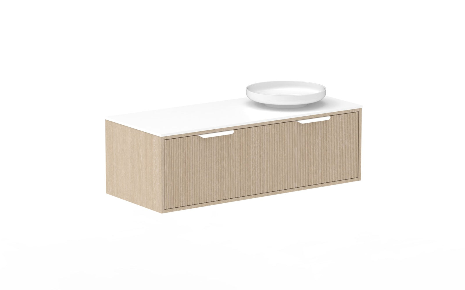ADP Clifton Wall Hung Vanity 1200mm right offset bowl in Coastal Oak