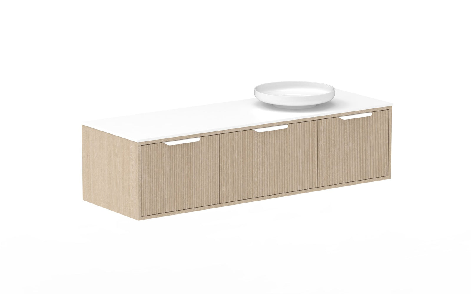 ADP Clifton Wall Hung Vanity 1500mm right offset bowl in Coastal Oak