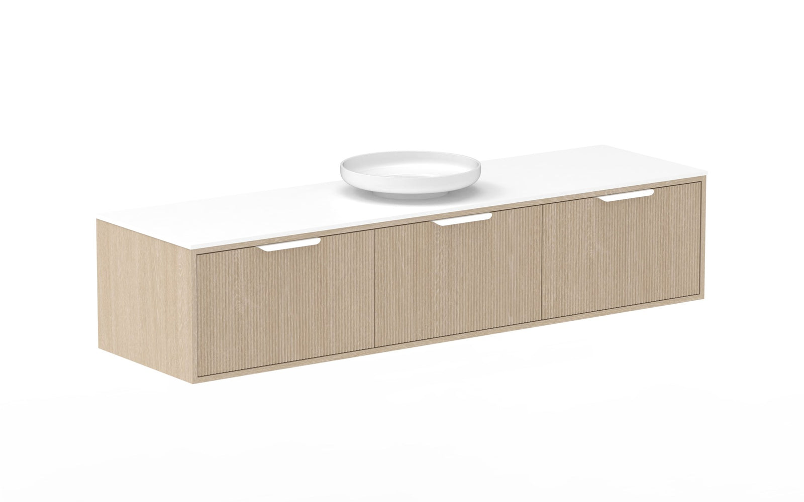 ADP Clifton Wall Hung Vanity 1800mm centre bowl in Coastal Oak